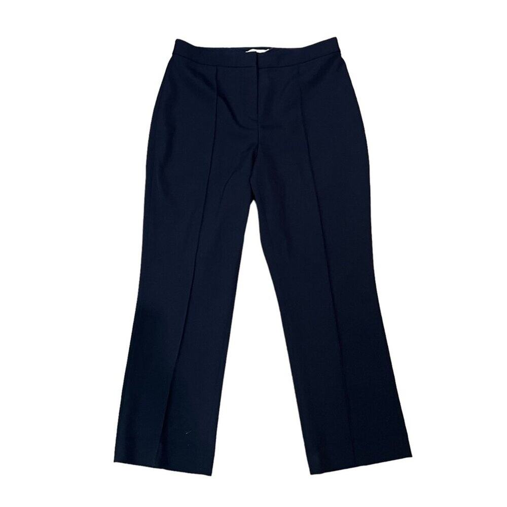 Tory Burch Twill Kahiki Wool Pant 135278 Medium Navy Womens Size 12